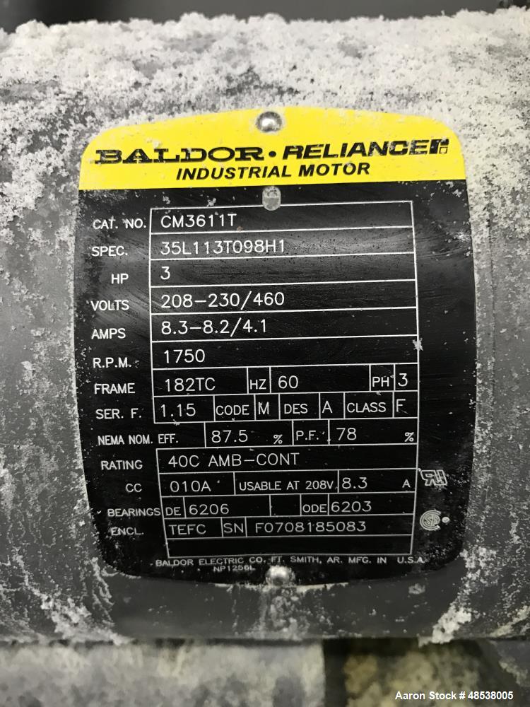Used Tubar Hydraulic Drum Dumper, Model TD-HD-LS-92-60-750-STAT, Carbon Steel.