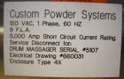 Used- Custom Powder Systems Drum Massager / Conditioner.