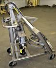 Used Drum Runner Material Handling Drum Lift-Carry-Rotate-Pour, Model 4600A-H, carbon steel, 800 pound drum capacity.  Air lift and tilt with holding tank.  Designed for plastic, steel, and fiber dru...