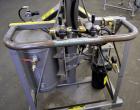 Used Drum Runner Material Handling Drum Lift-Carry-Rotate-Pour, Model 4600A-H, carbon steel, 800 pound drum capacity.  Air lift and tilt with holding tank.  Designed for plastic, steel, and fiber dru...