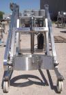 Used Sterling Fleischman Hydraulic Drum Lift, Model CP95AESMT, 304 Stainless Steel. Approximate 750 pound capacity, lift height of 95’’. 1/2 hp, 1/60/115/230 volt, 1725 rpm hydraulic motor. Manual ha...