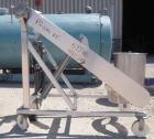 Used Sterling Fleischman Hydraulic Drum Lift, Model CP95AESMT, 304 Stainless Steel. Approximate 750 pound capacity, lift height of 95’’. 1/2 hp, 1/60/115/230 volt, 1725 rpm hydraulic motor. Manual ha...