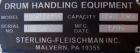 Used Sterling Fleischman Hydraulic Drum Lift, Model CP95AESMT, 304 Stainless Steel. Approximate 750 pound capacity, lift height of 95’’. 1/2 hp, 1/60/115/230 volt, 1725 rpm hydraulic motor. Manual ha...