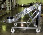 Used Sterling Fleischman Hydraulic Drum Lift, Model CP95AESMT, 304 Stainless Steel. Approximate 750 pound capacity, lift height of 95’’. 1/2 hp, 1/60/115/230 volt, 1725 rpm hydraulic motor. Manual ha...