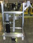 Used Sterling Fleischman Hydraulic Drum Lift, Model CP95AESMT, 304 Stainless Steel. Approximate 750 pound capacity, lift height of 95’’. 1/2 hp, 1/60/115/230 volt, 1725 rpm hydraulic motor. Manual ha...