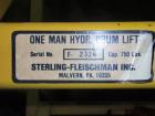 Used Carbon Steel Sterling Fleischman Hydraulic Drum Lift, Model CP95