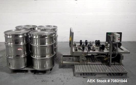Used Stainless Steel Morse Hydra-Lift Drum Roller, Model 456S