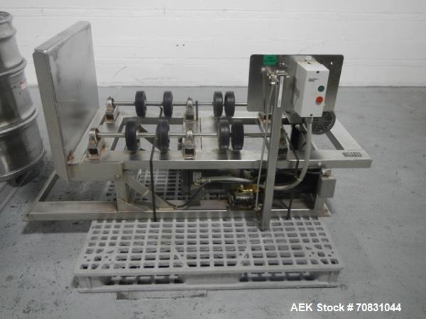 Used Stainless Steel Morse Hydra-Lift Drum Roller, Model 456S