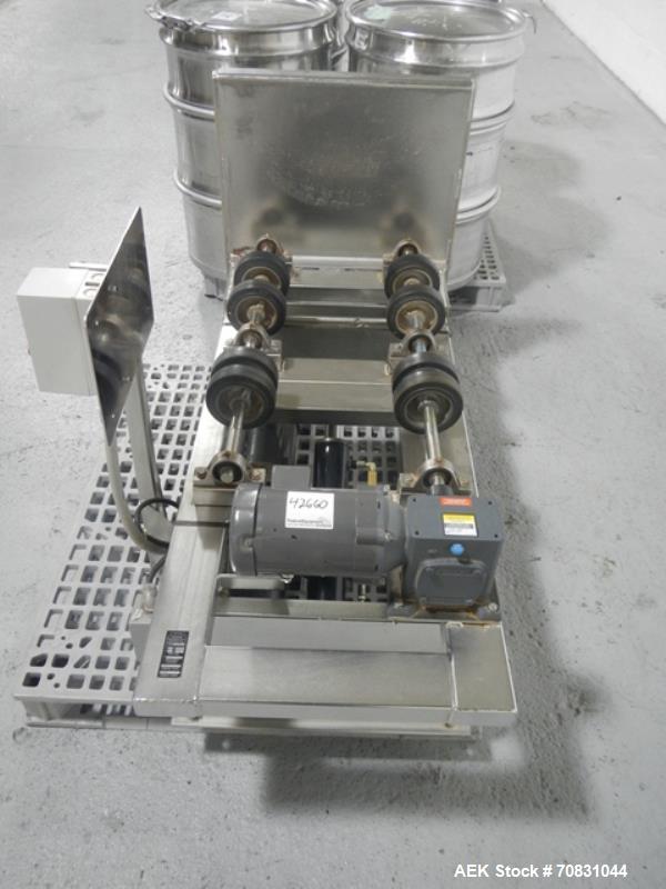 Used Stainless Steel Morse Hydra-Lift Drum Roller, Model 456S