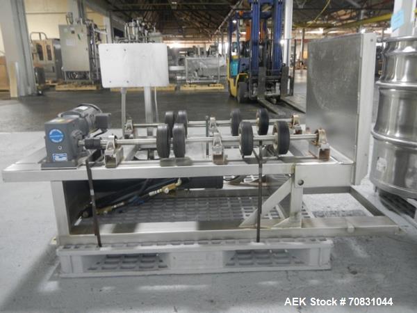 Used Stainless Steel Morse Hydra-Lift Drum Roller, Model 456S