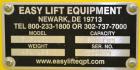 Used Easy Lift Equipment Drum Transporter, Model EL600DC, Carbon Steel. Battery operated, 600 pound capacity. Lift height 20