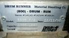 Used Material Handling Drum Runner, Model 5500 P/A, Stainless Steel. 1000 Pound drum capacity, air lift with tank. Drum height 29
