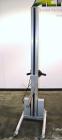Used Vestil Manufacturing Model PEL-100-A/HC DC Powered Quick Lift Aluminum. Capacity 125 pounds. Raised height 72, lowered height 5-1/2. Operator control panel. Mounted on casters. Built 2006.