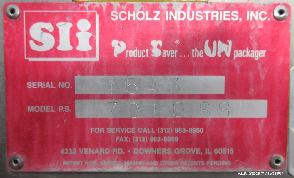 Used Scholz Industries Model 7010SS Product Reclaimer