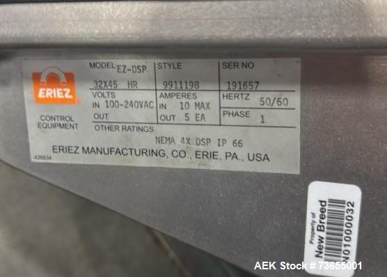 Used Industrial Eriez E-Z Tec DSP Metal Detector System