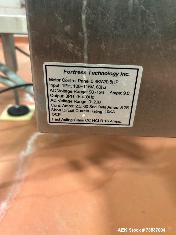 Used Fortress Stealth Conveyor Mounted Metal Detector, Model SC-CONV-48SSHD4KICK.