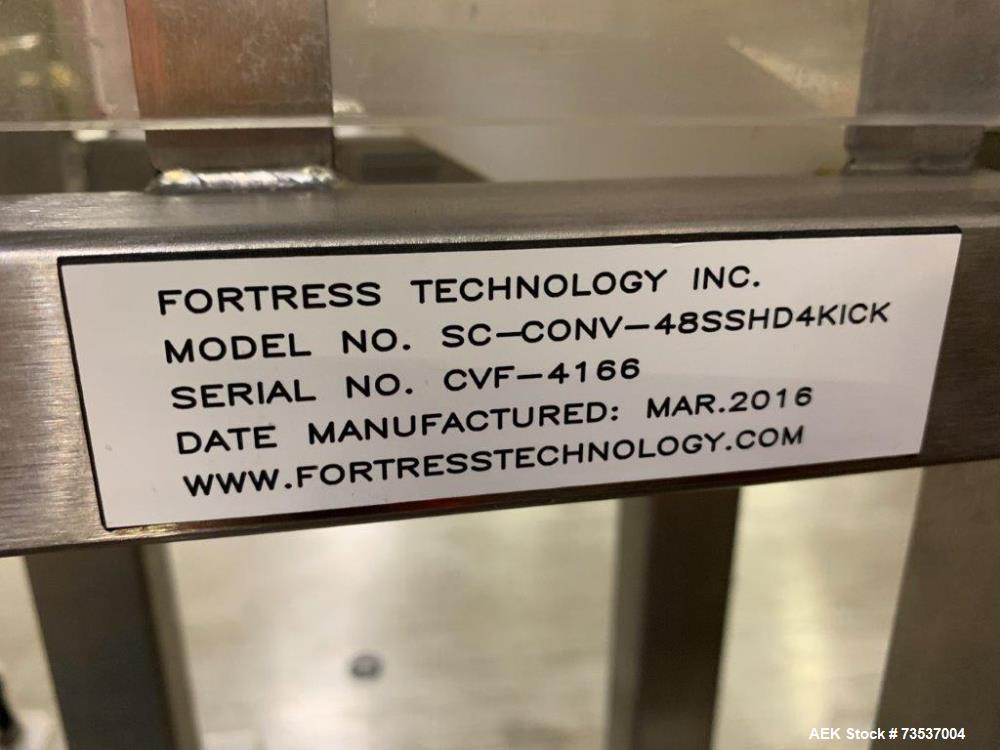 Used Fortress Stealth Conveyor Mounted Metal Detector, Model SC-CONV-48SSHD4KICK.