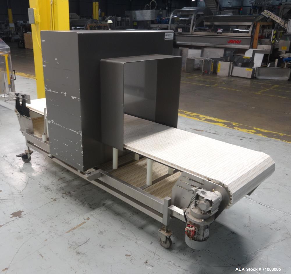 Used Fotress Phantom Big Bag Metal Detector. serial #I-17282, 26" x 24" aperature. Sensitivity: detection of 1.4 - 2.0 mm stainless steel and 0.9 - 1.5mm Ferrous. Includes mesh belt conveyor Model SC...