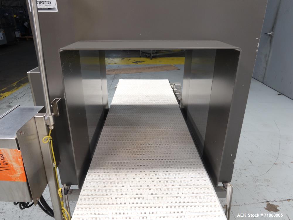 Used Fotress Phantom Big Bag Metal Detector. serial #I-17282, 26" x 24" aperature. Sensitivity: detection of 1.4 - 2.0 mm stainless steel and 0.9 - 1.5mm Ferrous. Includes mesh belt conveyor Model SC...