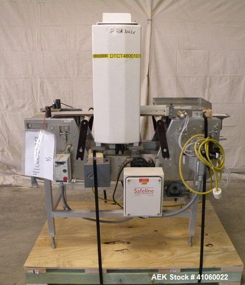 Used Safeline Metal Detector, Model 175X 300 /PW/HT/LO/EM. Capable of seeing a 1.0 fe, 1.2nf, and a 1.5ss. Aperture size 7" wide x 12" tall x 11" long, usable aperture height approximately 11-1/2" hi...