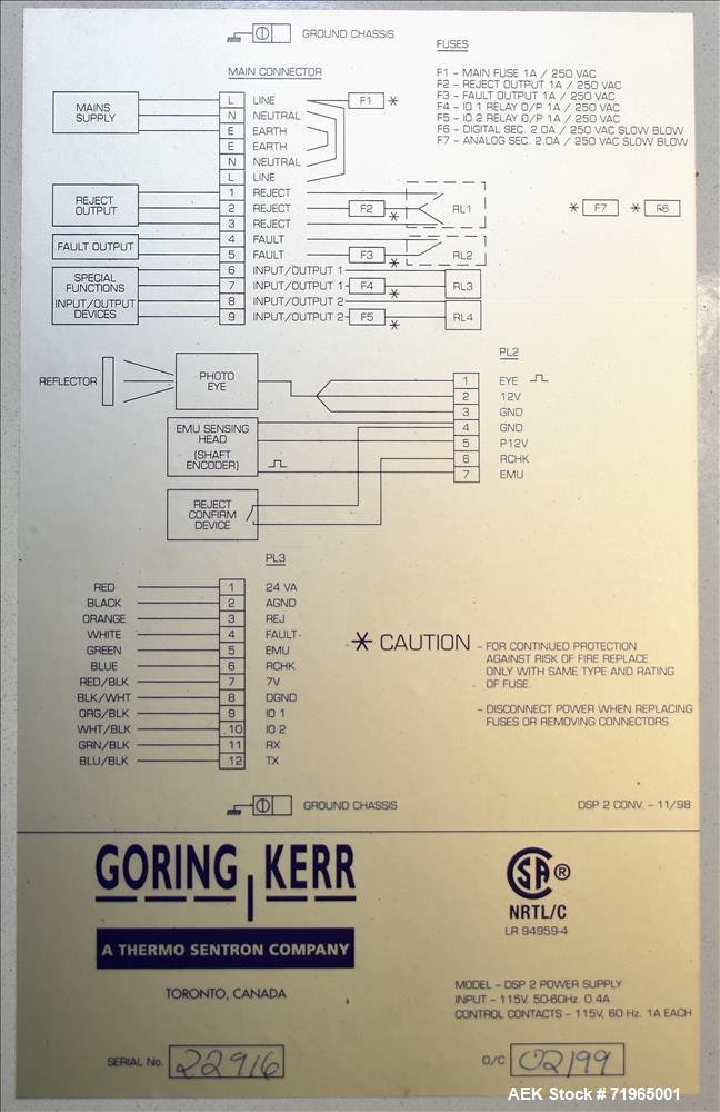 Used Goring Kerr, Model DSP 3, Metal Detector