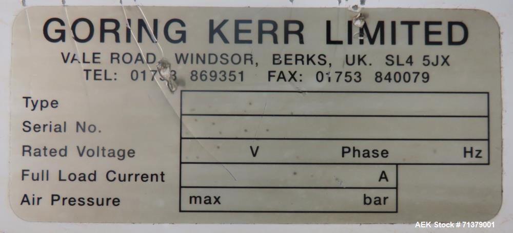 Used Goring Kerr Model DSP2 Conveyor Mounted Metal Detector