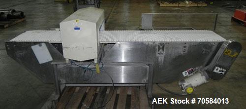 Used Goring-Kerr (Thermo-Engineering) DSP3/S-PSU Metal Detector.  Machine has a 16" wide x 4.5" high aperture.  Has a 16'' wide x 62'' long belt conveyor.  Last used on a frozen pizza line.  3/60/120...