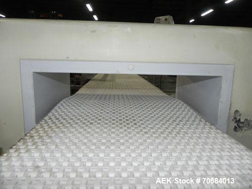 Used Goring-Kerr (Thermo-Engineering) DSP3/S-PSU Metal Detector.  Machine has a 16" wide x 4.5" high aperture.  Has a 16'' wide x 62'' long belt conveyor.  Last used on a frozen pizza line.  3/60/120...