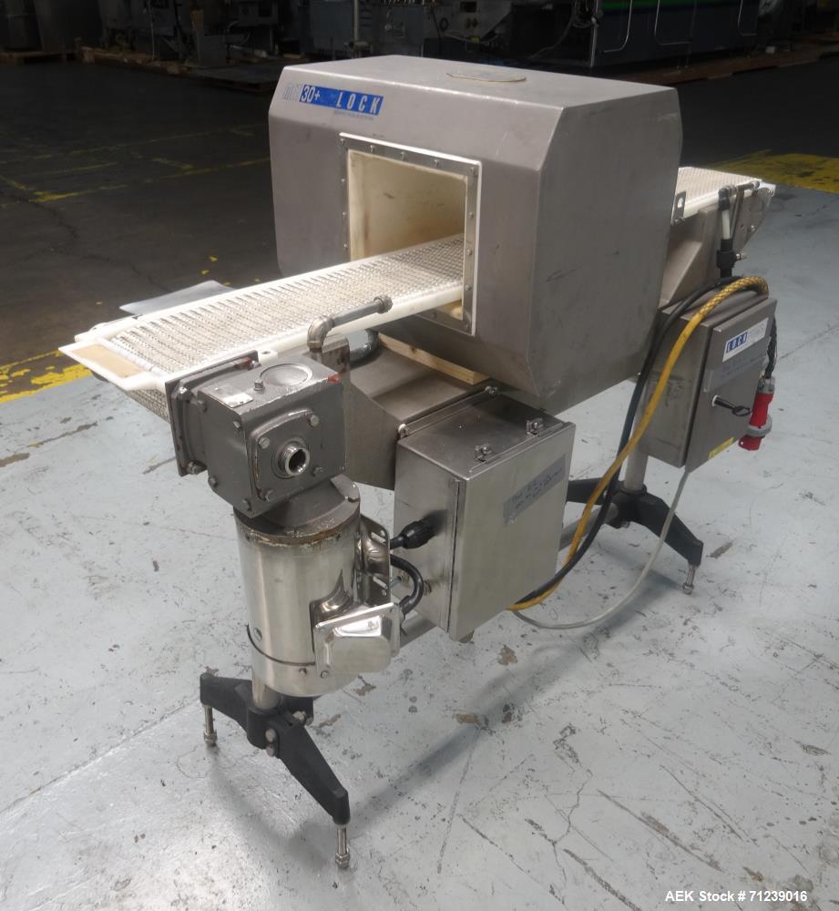 Used Lock Inspection Systems Model Met 30+ Metal Detector. Aperture size . Conveyor size.