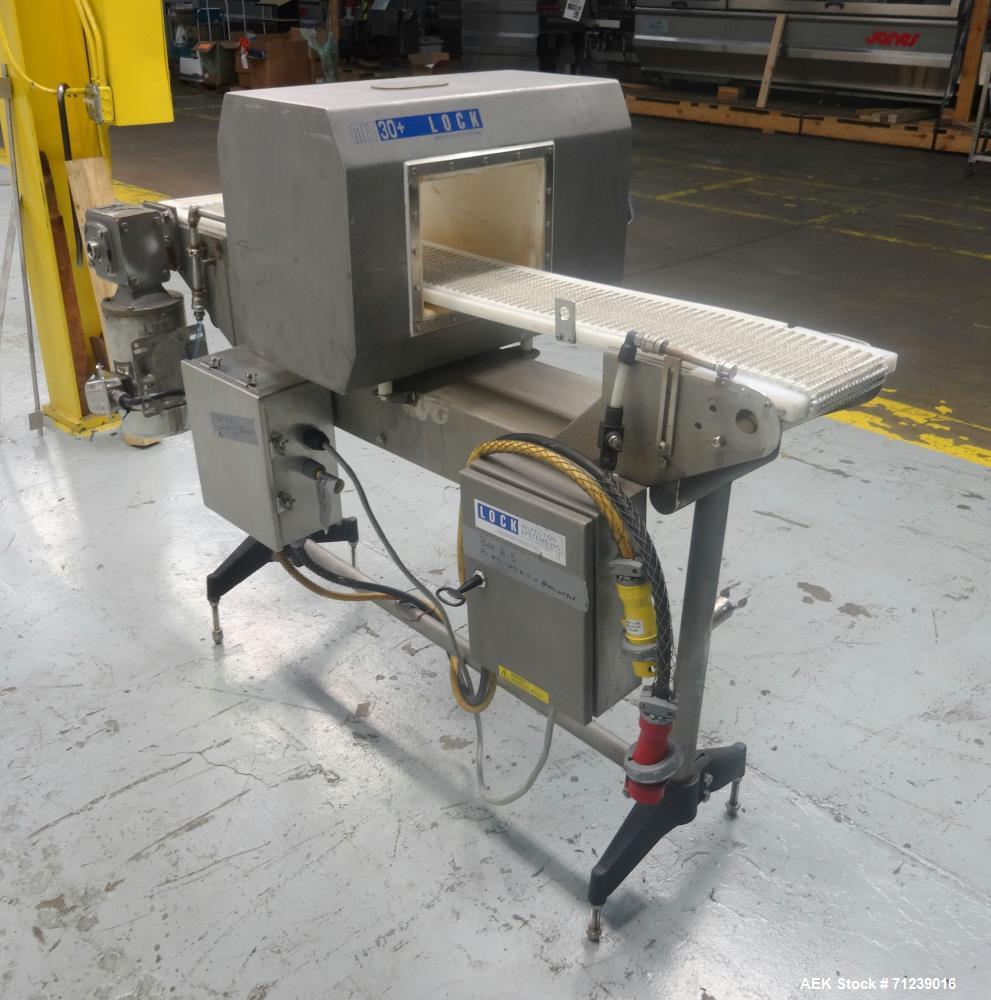 Used Lock Inspection Systems Model Met 30+ Metal Detector. Aperture size . Conveyor size.