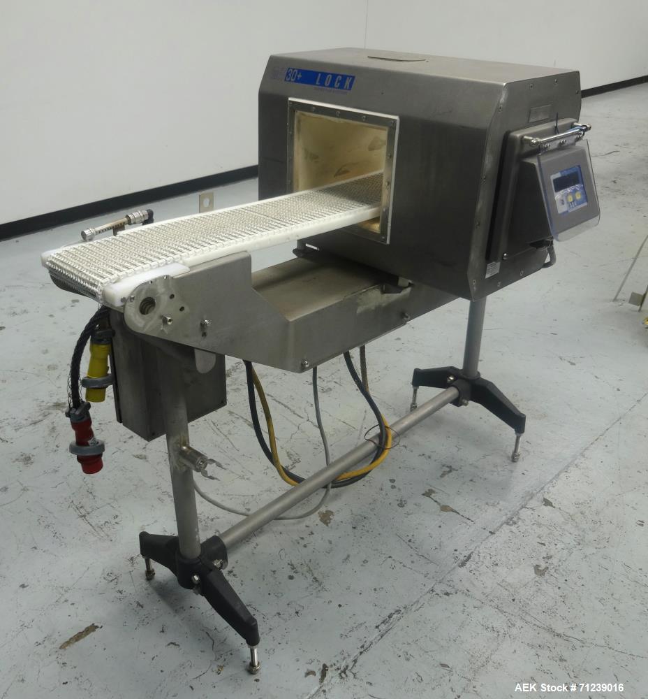 Used Lock Inspection Systems Model Met 30+ Metal Detector. Aperture size . Conveyor size.