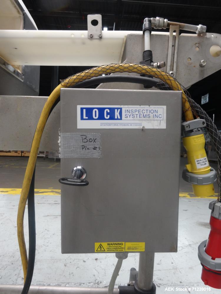 Used Lock Inspection Systems Model Met 30+ Metal Detector. Aperture size . Conveyor size.