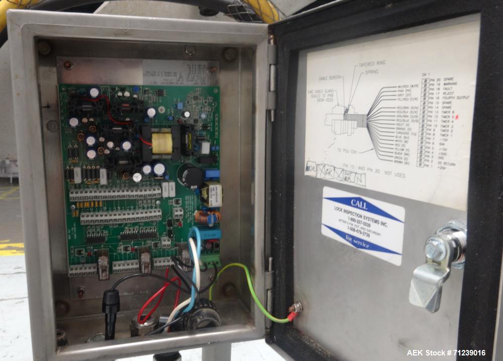 Used Lock Inspection Systems Model Met 30+ Metal Detector. Aperture size . Conveyor size.