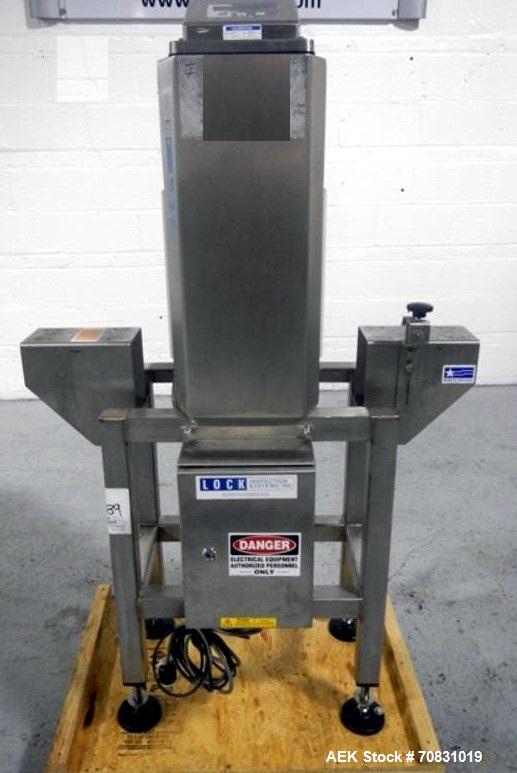 Used Lock Pass Thru Metal Detector, Model MET 30+.  5.5" Wide x 9.5" high x 11" long opening, not equipped with conveyor,  serial #45146/1, new 2010.