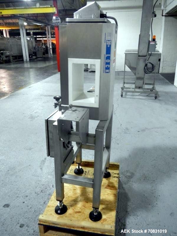 Used Lock Pass Thru Metal Detector, Model MET 30+.  5.5" Wide x 9.5" high x 11" long opening, not equipped with conveyor,  serial #45146/1, new 2010.