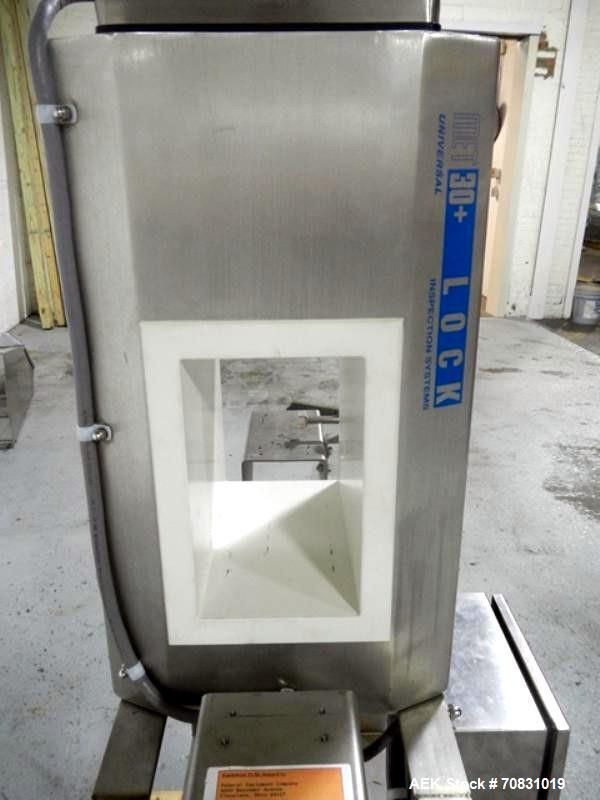 Used Lock Pass Thru Metal Detector, Model MET 30+.  5.5" Wide x 9.5" high x 11" long opening, not equipped with conveyor,  serial #45146/1, new 2010.