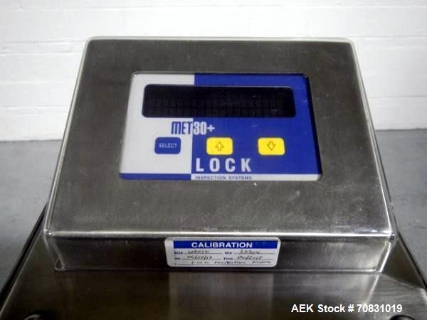 Used Lock Pass Thru Metal Detector, Model MET 30+.  5.5" Wide x 9.5" high x 11" long opening, not equipped with conveyor,  serial #45146/1, new 2010.
