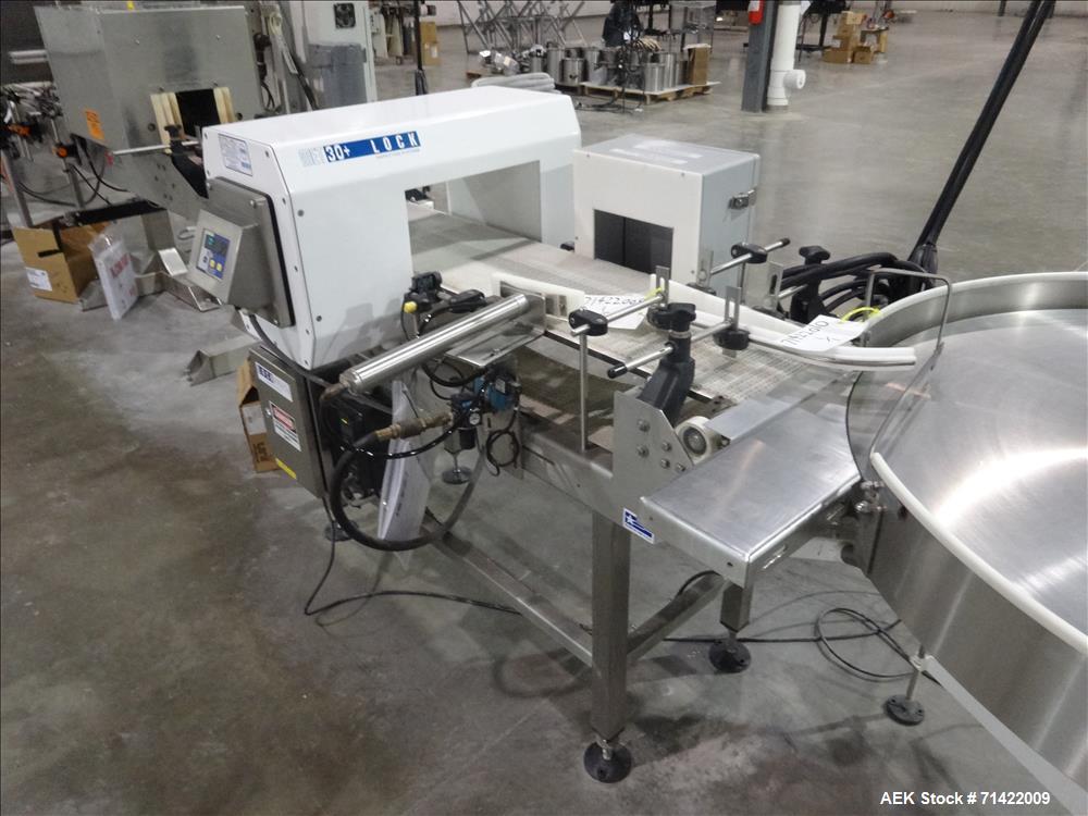 Used Loma Systems Metal Detector Conveyor, Lock Met30+, Mft. Lock, Serial N. 32348/1, 2007 conveyor 5'L, Opening 14" W, 7"H Buyers Premium of 15% will be charged on all sales. Purchaser responsible f...