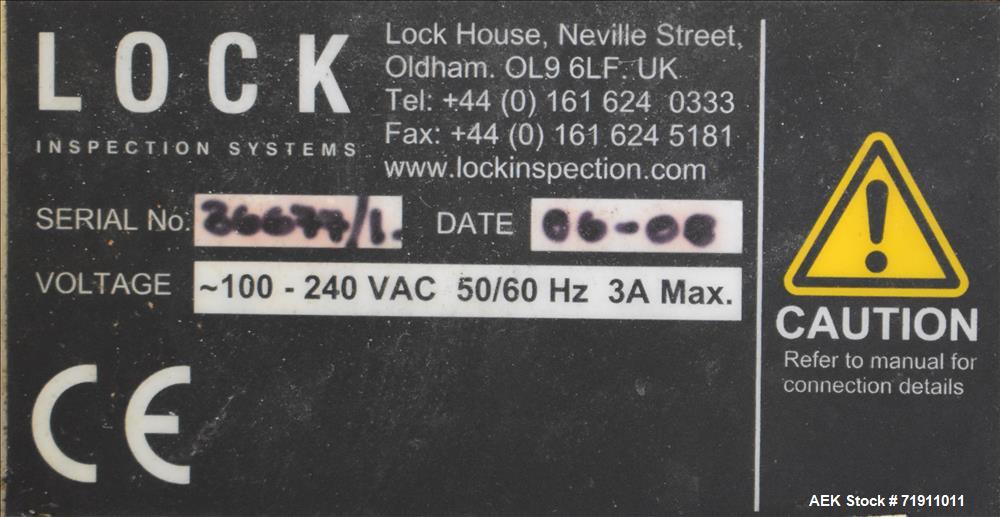 Used Lock Met 30 Plus Conveyor Mounted Metal Detector.