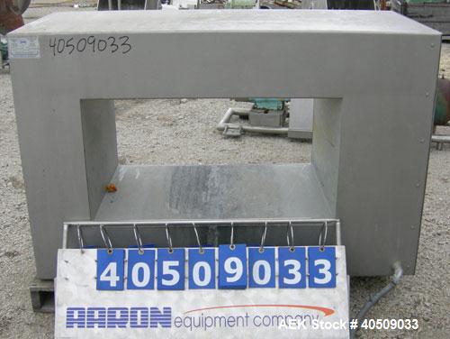 Used Loma Metal Detector, model 92/4664, 304 stainless steel. Aperature opening 38" wide x 20" tall x 27 1/2" deep. Includes a stainless steel stand.