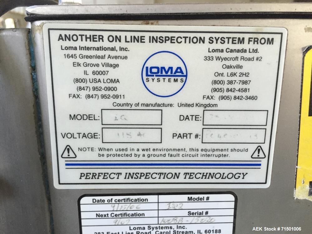 Used- Loma Systems Model IQ2 Metal Detector