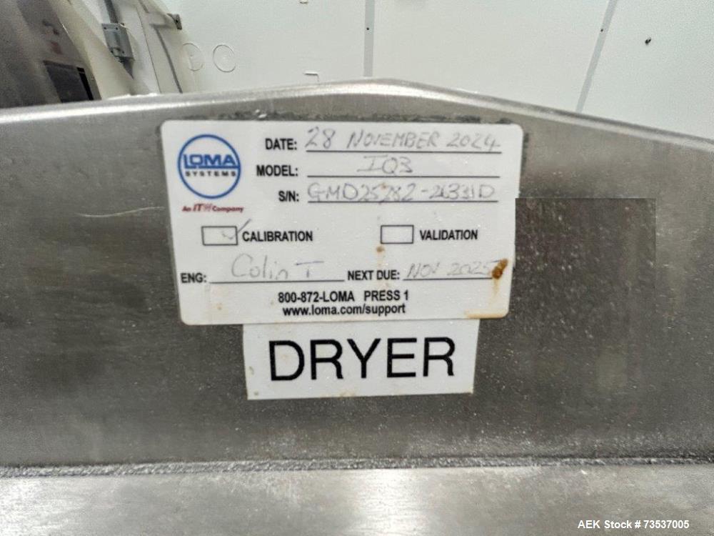 Used Loma IQ3550MM x 250MM Conveyor Mounted Metal Detector.