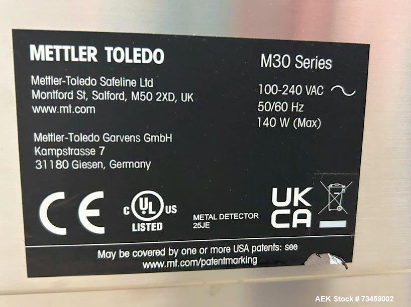 2023 Mettler Toledo M31R Inline Metal Detector – Compact Stainless Conveyor System