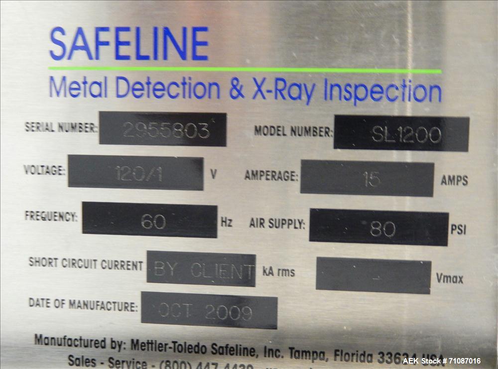 Used Mettler-Toledo Model SL 1200 Safeline Metal Detector