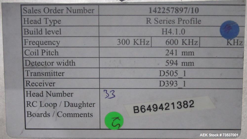 Used Mettler Toledo SL2000 Safeline Metal Detector with 21.5” x 10.5” Aperture