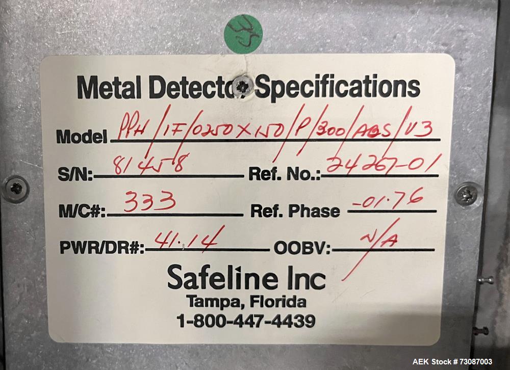 Safeline PowerPhase Automatic Metal Detector with Reject