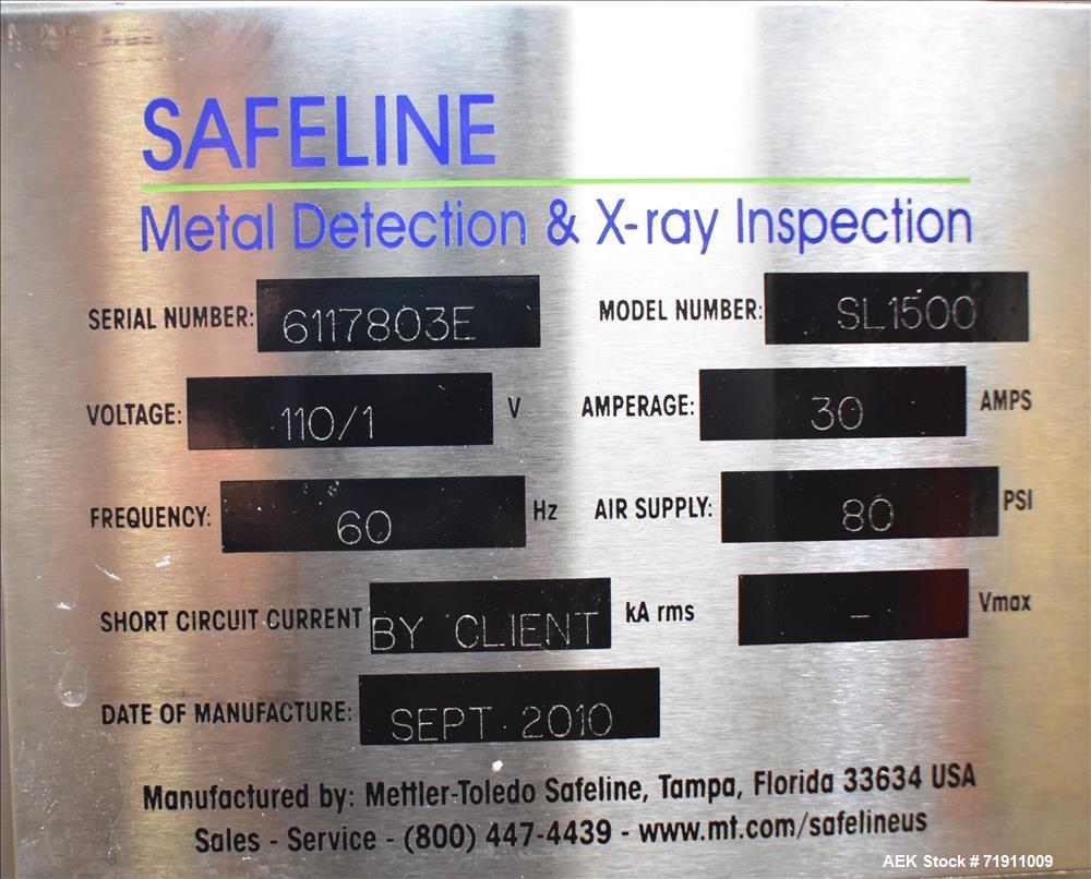 Used Safeline Conveyor Mounted Metal Detector, Model SL1500.