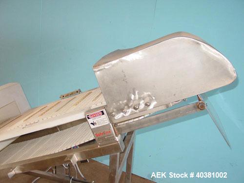 Used Safeline Metal Detector, model STD18X5PILV2. 18" x 5" aperature. Detector HeadRef # 110073, M/C# 333, Ref Phase 2638, PWD DR# 165, OOBV 10MV, Firmware Version 2.23. Includes a plastic mesh incli...