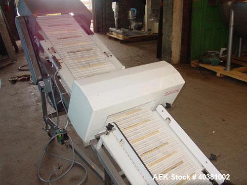 Used Safeline Metal Detector, model STD18X5PILV2. 18" x 5" aperature. Detector HeadRef # 110073, M/C# 333, Ref Phase 2638, PWD DR# 165, OOBV 10MV, Firmware Version 2.23. Includes a plastic mesh incli...