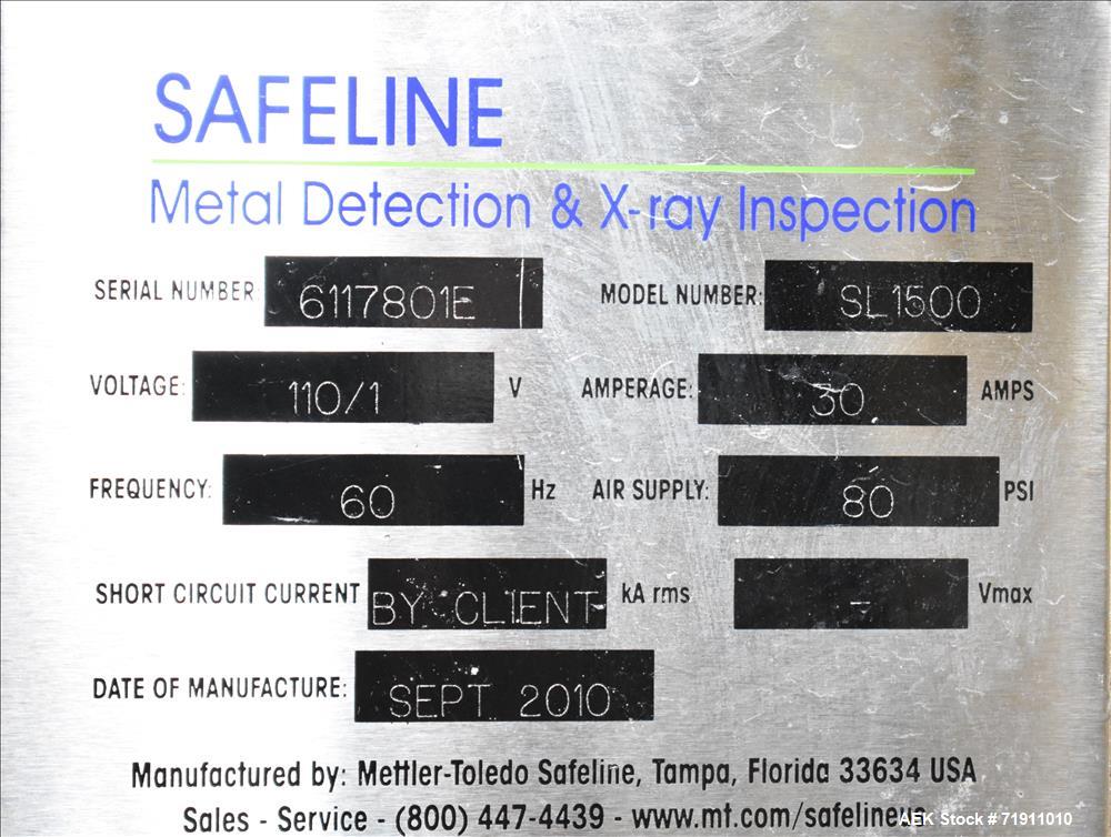 Used Safeline Conveyor Mounted Metal Detector, Model SL1500.